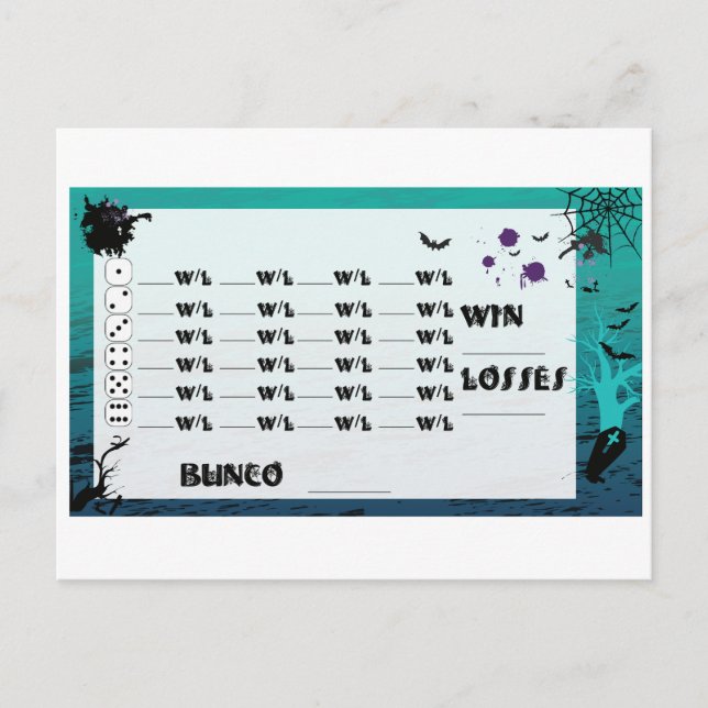Special Bunco Post Card Invites (Front)