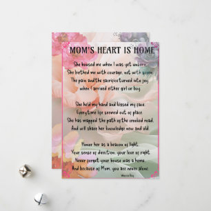 Special card Tribute for Mom-Flat Holiday Card