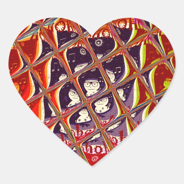 Special Christmas colours Snow  Santa HoHoho Pop A Heart Sticker (Front)