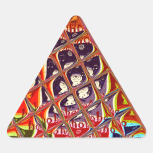 Special Christmas colours Snow  Santa HoHoho Pop A Triangle Sticker