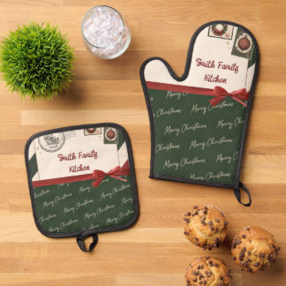 Special Christmas Delivery Oven Mitt & Pot Holder Set
