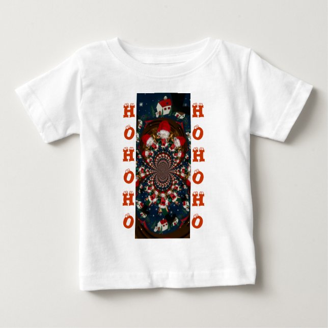 Special Christmas Santa Kaleidoscope Design Baby T-Shirt (Front)