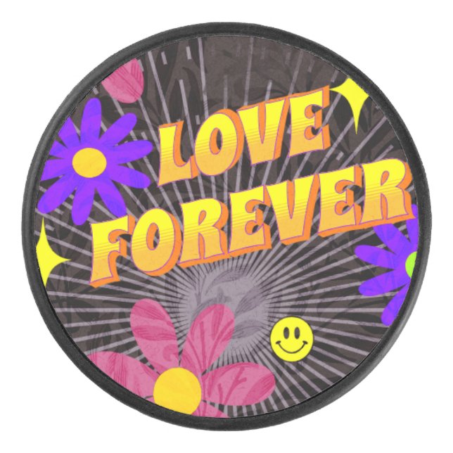 SPECIAL COLORFULL MODERN GIFT DAUGHTER SISTER MOM  HOCKEY PUCK (Front)