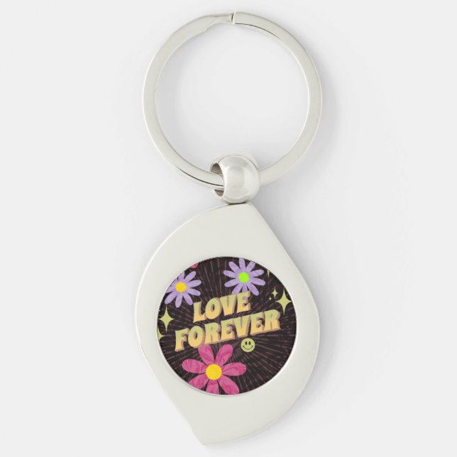 SPECIAL COLORFULL MODERN GIFT DAUGHTER SISTER MOM  KEY RING (Front)