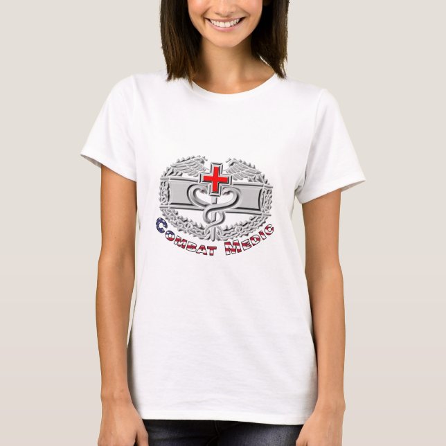 Special Combat Medic Badge Design T-Shirt (Front)