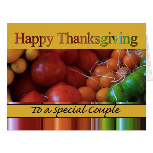 Special couple Thanksgiving Card (Front Horizontal)