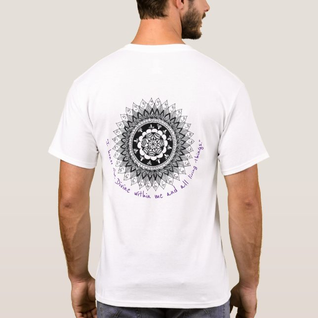 Special Crown Chakra Mandala T-shirt for men (Back)