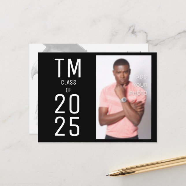 Special Custom Graduation Announcement Postcards (Front/Back In Situ)