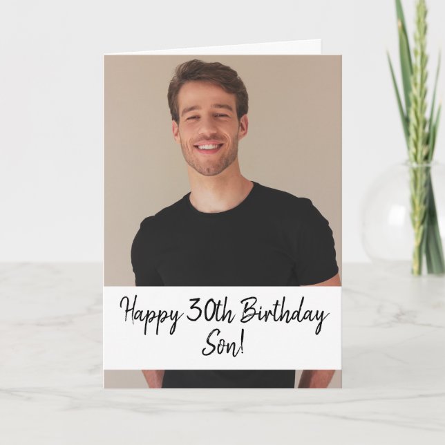 Special Custom Photo Son 30th Birthday Card (Front)