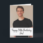 Special Custom Photo Son 30th Birthday Card<br><div class="desc">Special Custom Photo Son 30th Birthday, a unique design made for anyone looking for something special for their son on his birthday. The design features a custom photo in the front with customisable text that you can personalise, so, don't hesitate to customise it in order to make your own birthday...</div>