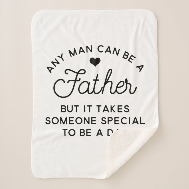 Special Dad Quote Design Sherpa Blanket (Front)