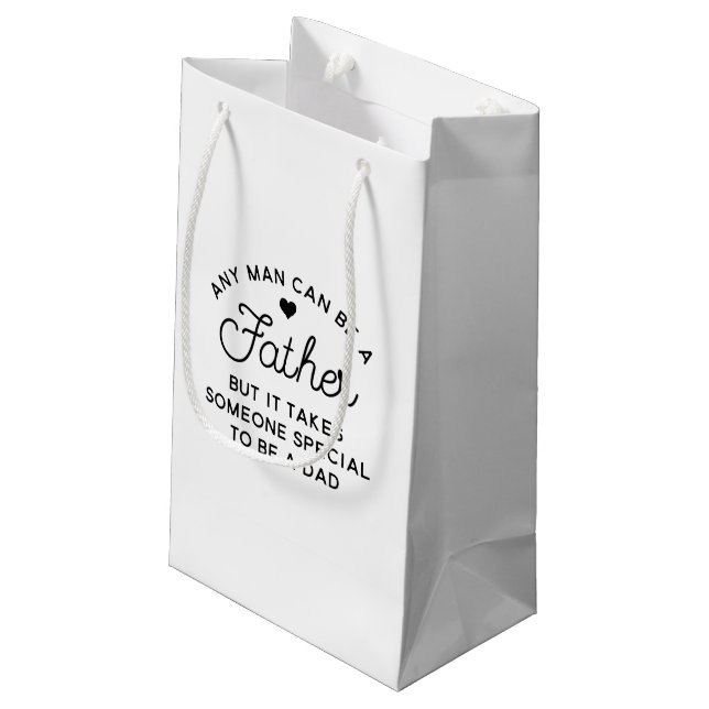 Special Dad Quote Design Small Gift Bag (Back Angled)
