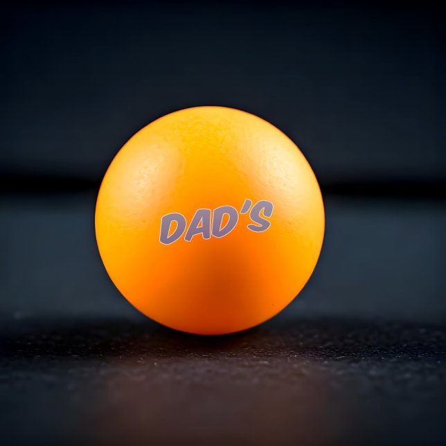Special Dad's Blue and Orange Ping Pong Ball (Dad's orange ping pong ball. It must be his as it has his name on it)