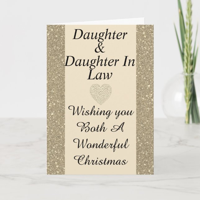 special daughter & Daughter in law Christmas card (Front)