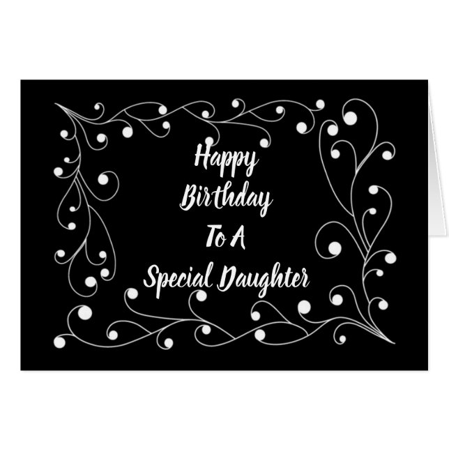 "SPECIAL DAUGHTER" SPECIAL "BIRTHDAY" WISHES FOR U (Front Horizontal)