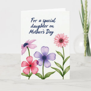 Special Daughters Day Flower Card