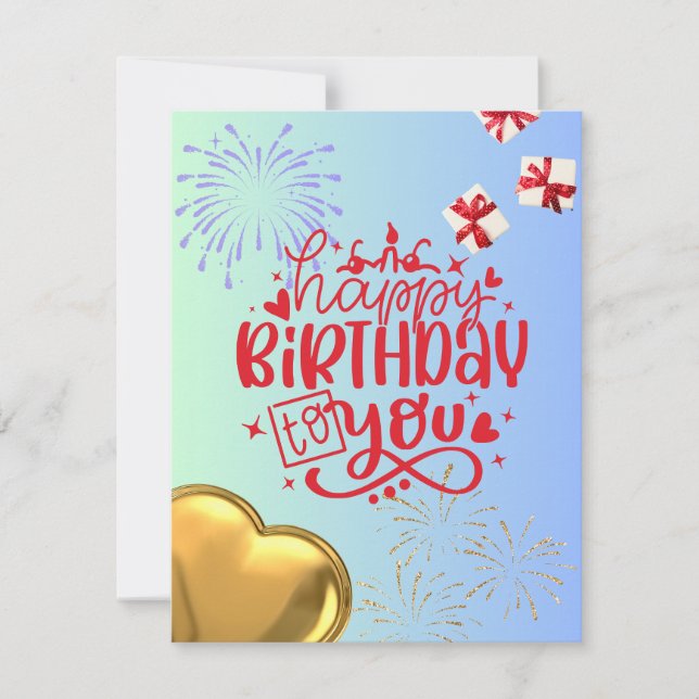 Special Day Greetings Thank You Card (Front)
