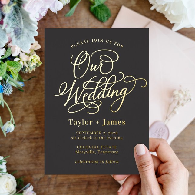 Special Day REAL FOIL Elegant Wedding Invitation (Creator Uploaded)