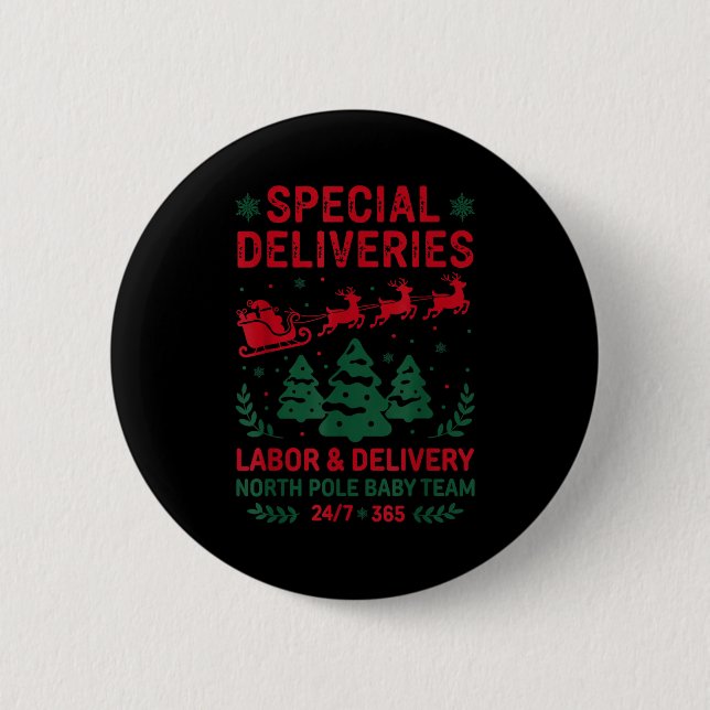 Special Deliveries Labor And Delivery Baby Nurse C 6 Cm Round Badge (Front)