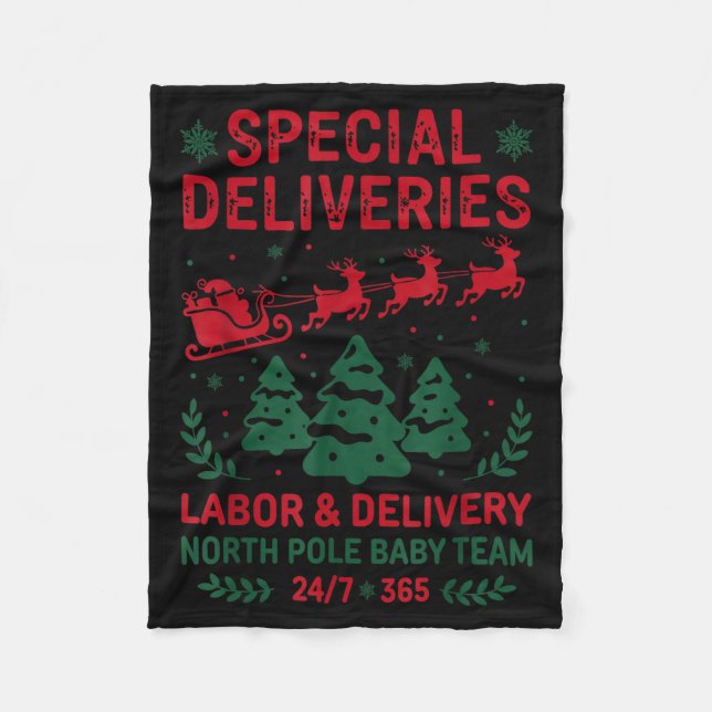 Special Deliveries Labor And Delivery Baby Nurse C Fleece Blanket (Front)