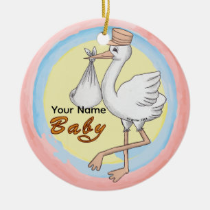Special Delivery Baby Ceramic Ornament