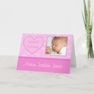 Special Delivery Baby Girl Birth Announcements