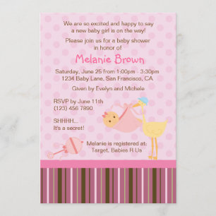 Special Delivery Baby Shower Invite [Baby Girl]