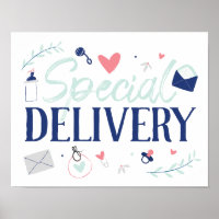 Special Delivery Baby Shower Poster
