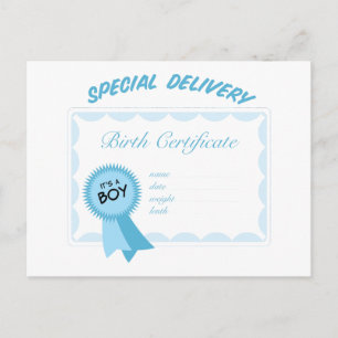 Special Delivery Boy Postcard