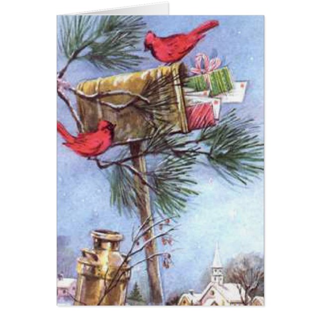 Special Delivery, Cardinals at a Snowy Mailbox Pos (Front)