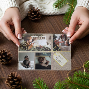 Special Delivery Christmas Photos Postage Parcel Foil Holiday Card