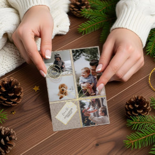 Special Delivery Christmas Photos Postage Parcel Foil Holiday Card