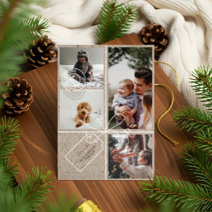 Special Delivery Christmas Photos Postage Parcel Holiday Card