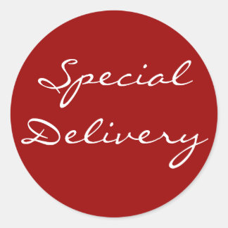 Special Delivery Christmas Sticker Red 2