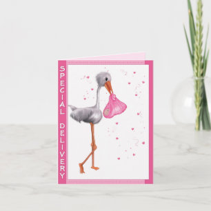 Special Delivery - Congratulations Card - Girl