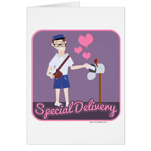 Special Delivery Cute Cartoon Mailman Design (Front)