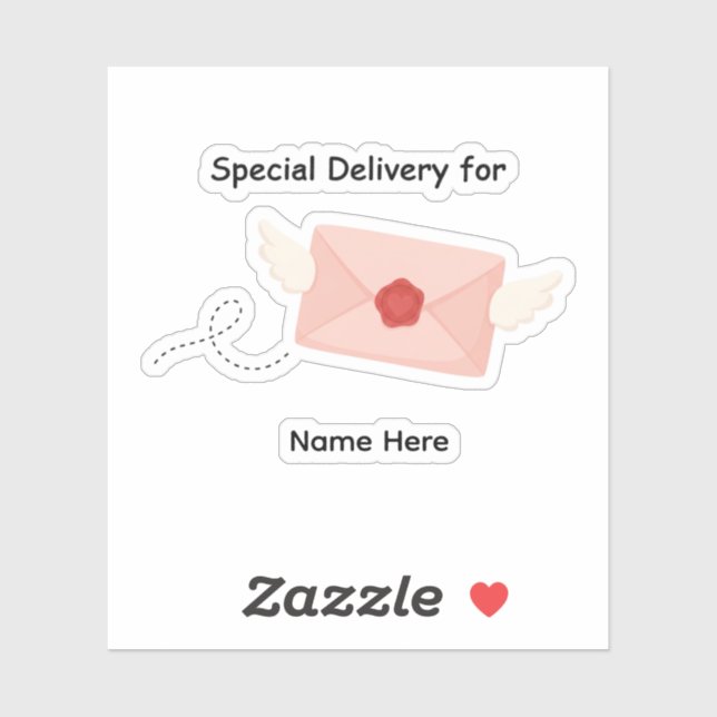 Special Delivery For Custom Name Flying Envelope (Sheet)