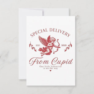 Special Delivery from Cupid Valentine Pregnant Mum Invitation