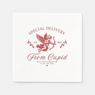 Special Delivery from Cupid Valentine Pregnant Mum Napkin