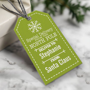 Special Delivery From North pole and Santa Claus Gift Tags