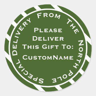 Special Delivery From North Pole Christmas Gift Classic Round Sticker