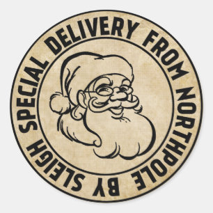Special Delivery from Northpole Stamp Classic Round Sticker