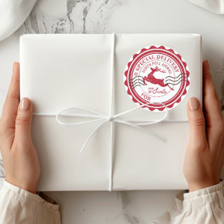 Special Delivery From Santa Christmas Gift Classic Round Sticker