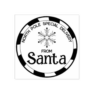 Special Delivery from Santa Christmas Seal Rubber Stamp