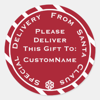 Special Delivery From Santa Claus Christmas Gift Classic Round Sticker