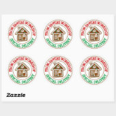 Special delivery from Santa's Noth Pole workshop Classic Round Sticker (Sheet)