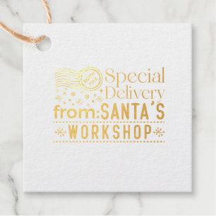 Special Delivery From Santa's Workshop Favour Tags