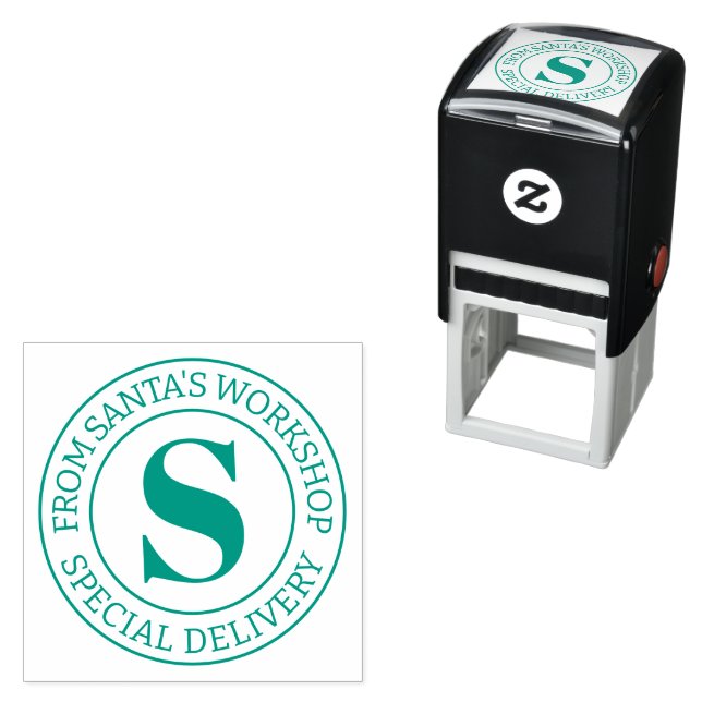 Special Delivery from Santa's Workshop monogrammed Self-inking Stamp (In Situ)
