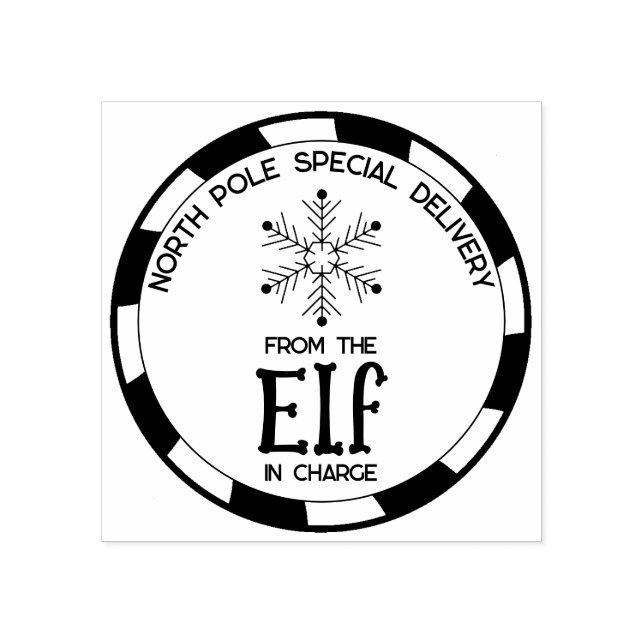 Special Delivery from The Elf in Charge Seal Rubber Stamp (Imprint)