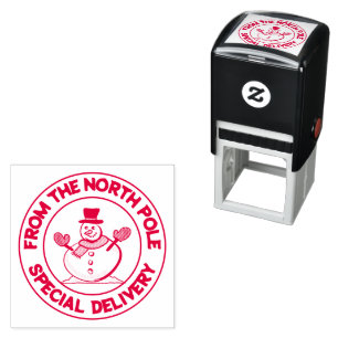 Special Delivery from the North pole snowman Self-inking Stamp